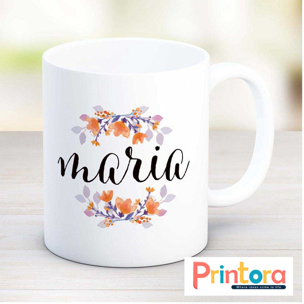 Customized White Mug with Name – Personalized Coffee Mug