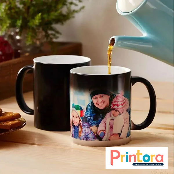 Customized Black Magic Mug – Personalized Heat Reveal Photo Mug