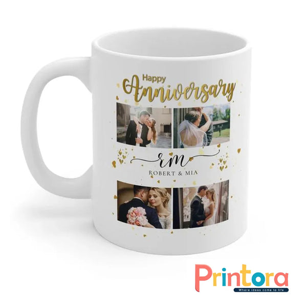 Anniversary Customized Mug – Personalized Photo Gift for Couples