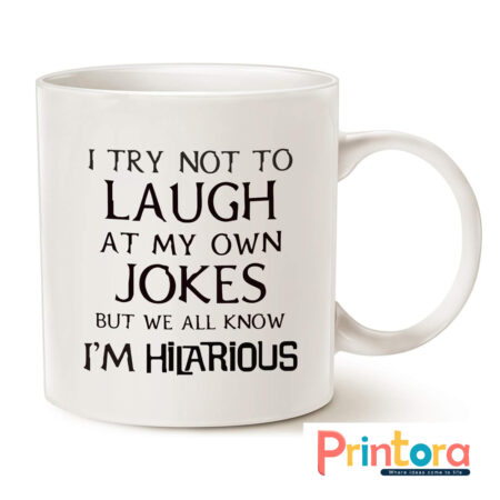 White customized quotes mug with personalized text or message