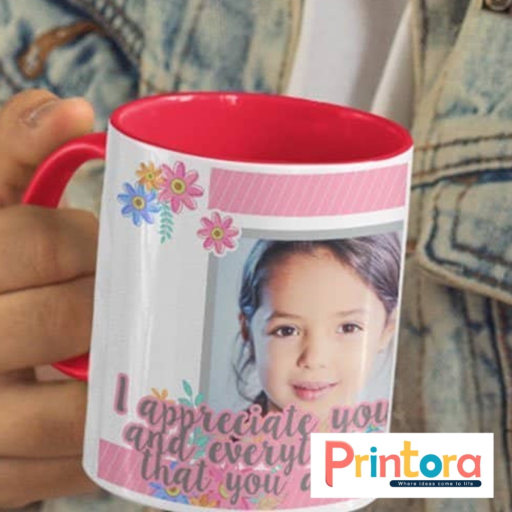 Birthday Custom White Photo Print Mug – Personalized Birthday Gift