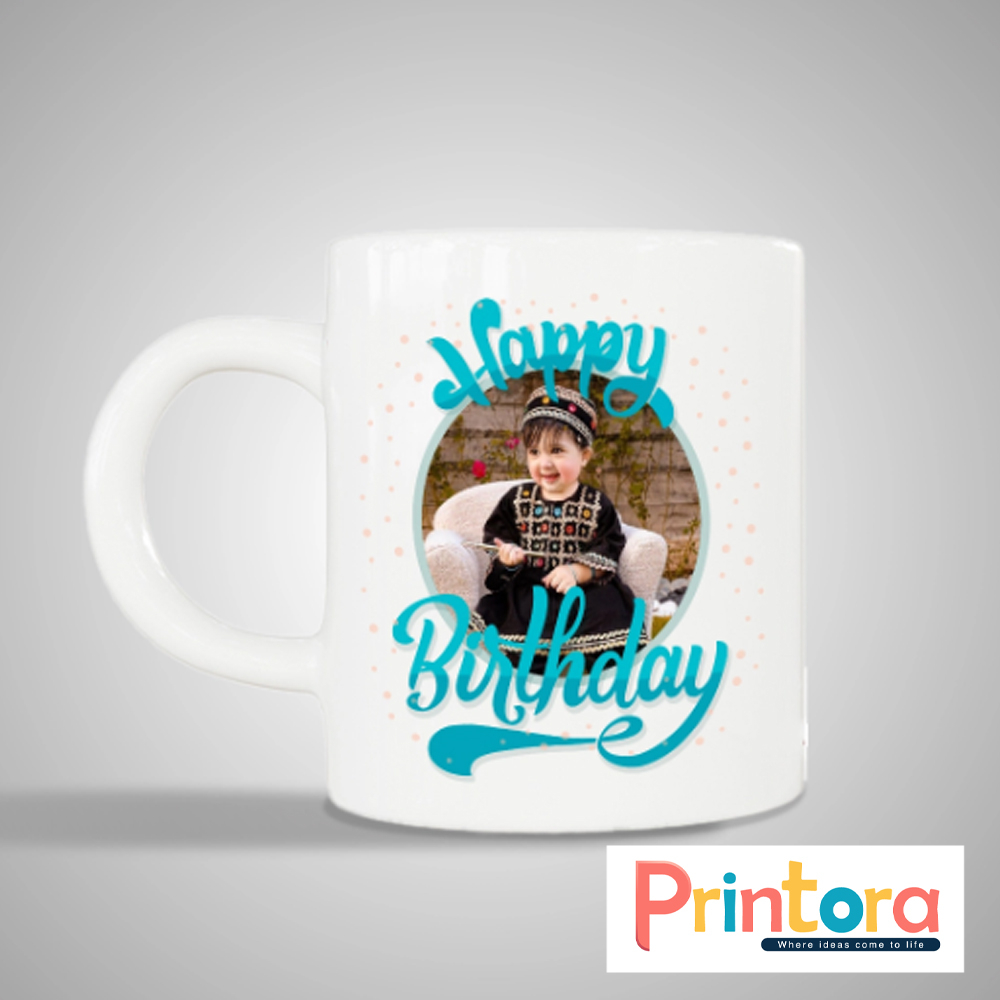 Birthday Custom White Photo Print Mug – Personalized Birthday Gift