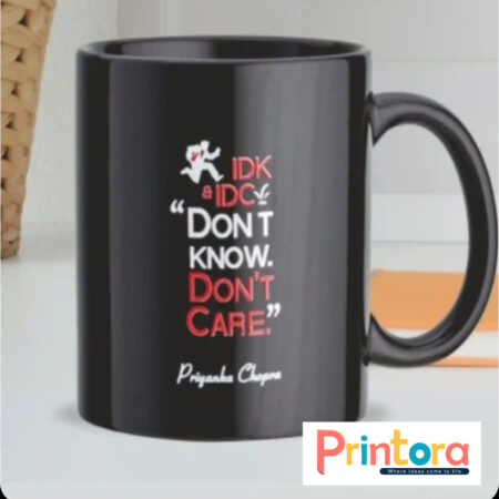 Black Customized Quote Mug – Personalized Text Mug