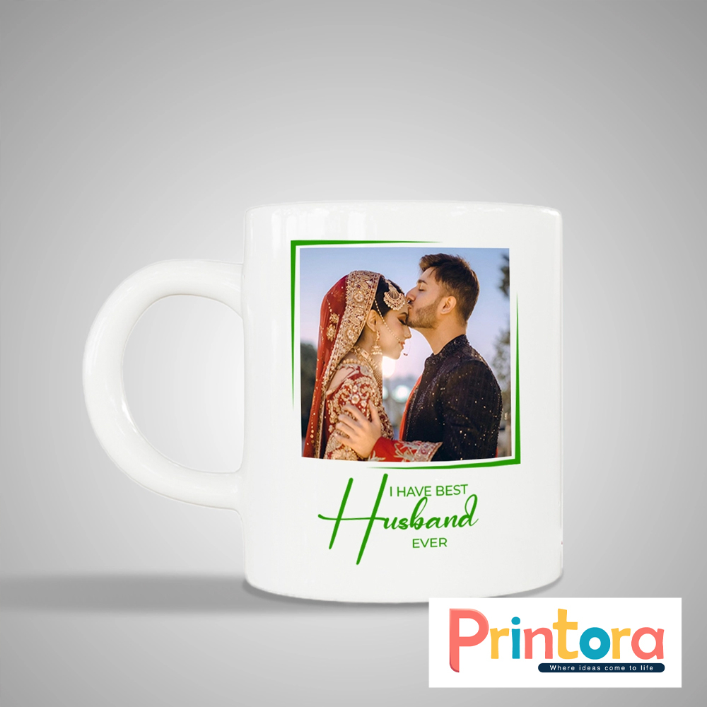 White Mug Photo Print Customized – Personalized Ceramic Gift