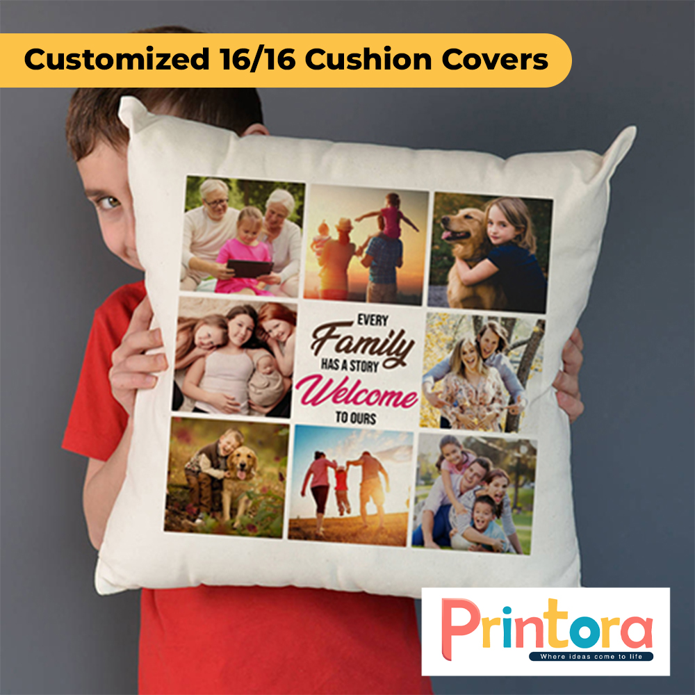 16x16 silk fabric cushion cover single side printed for sofa and living room décor