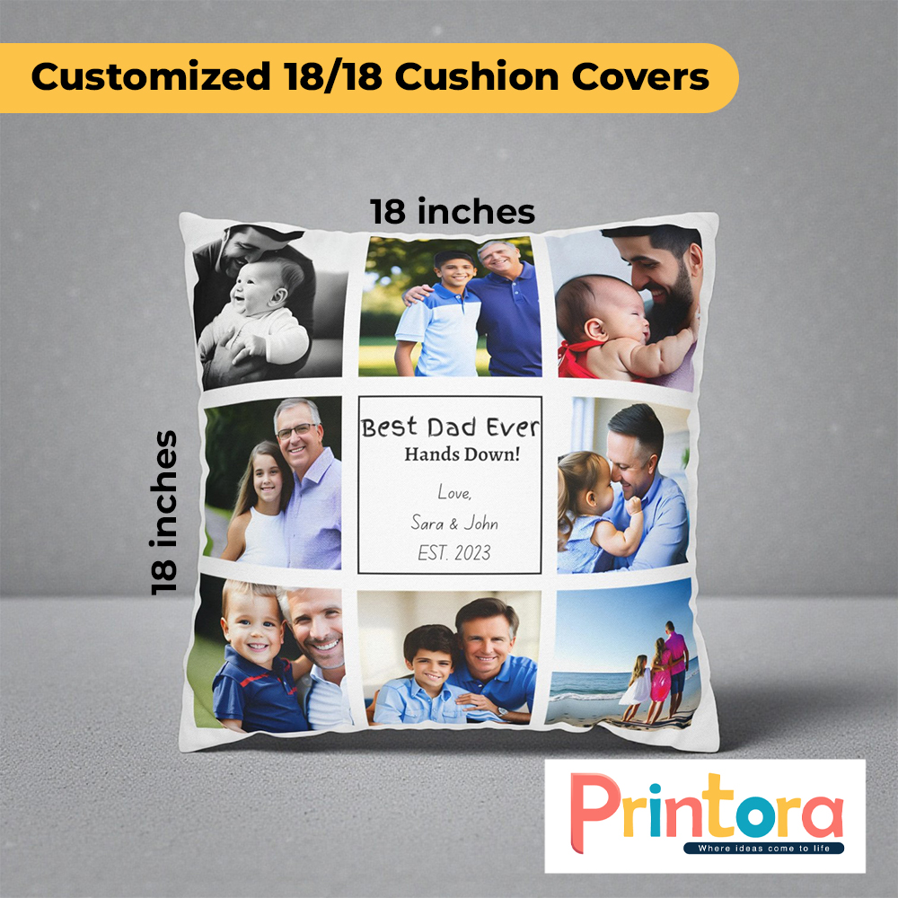 18x18 Silk Fabric Cushion Cover – Single Side Printed Luxury Sofa Cushion