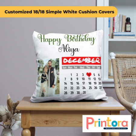 18×18 Simple White Cushion Cover – Plain Soft Fabric Cushion Cover in Pakistan