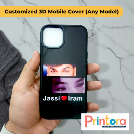 Customized 3D mobile cover with couple photo and name printed for any phone model in Pakistan