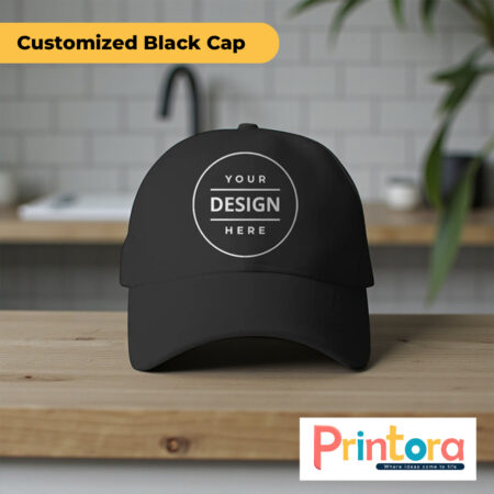 Premium black cap for men and women – stylish, adjustable, and comfortable headwear