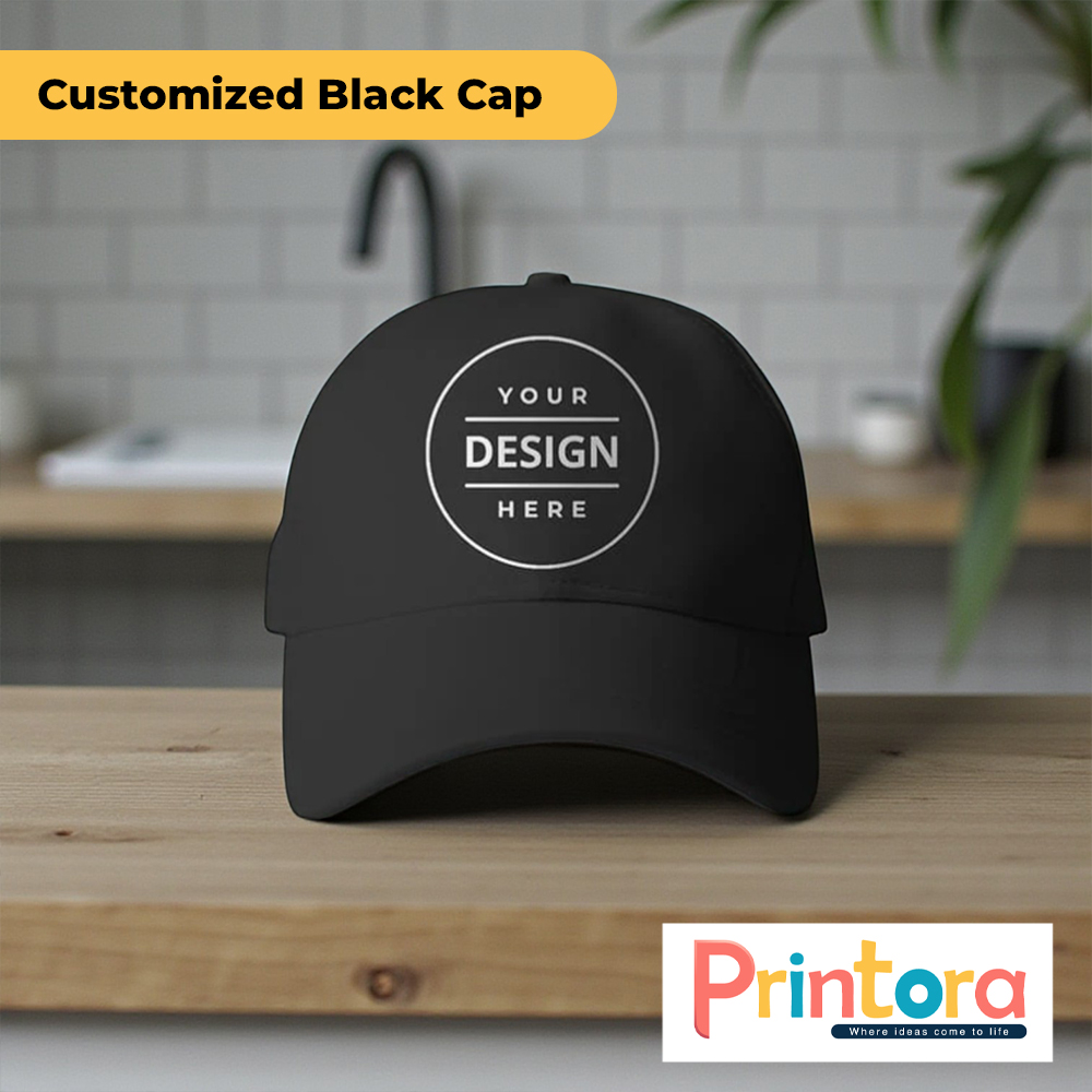 Premium black cap for men and women – stylish, adjustable, and comfortable headwear