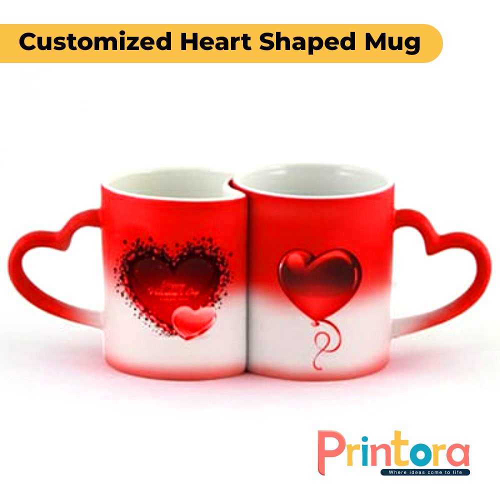 customized heart shaped mug, romantic mug Pakistan, gift for him, gift for her, anniversary gift Pakistan, personalized couple mug, Valentine gift Pakistan, heart handle mug, custom coffee mug Pakistan, wedding gift mug