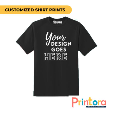 Customized Black Printed Shirt with Personalized Design and Text