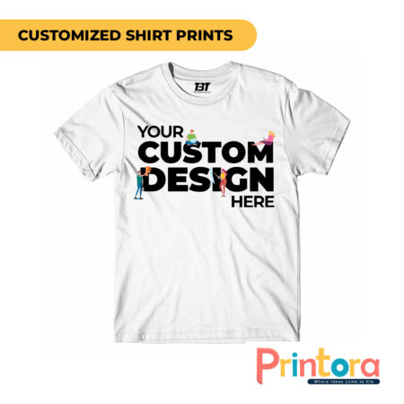 Customized White Shirt Printed with Personalized Design Photo T-Shirt