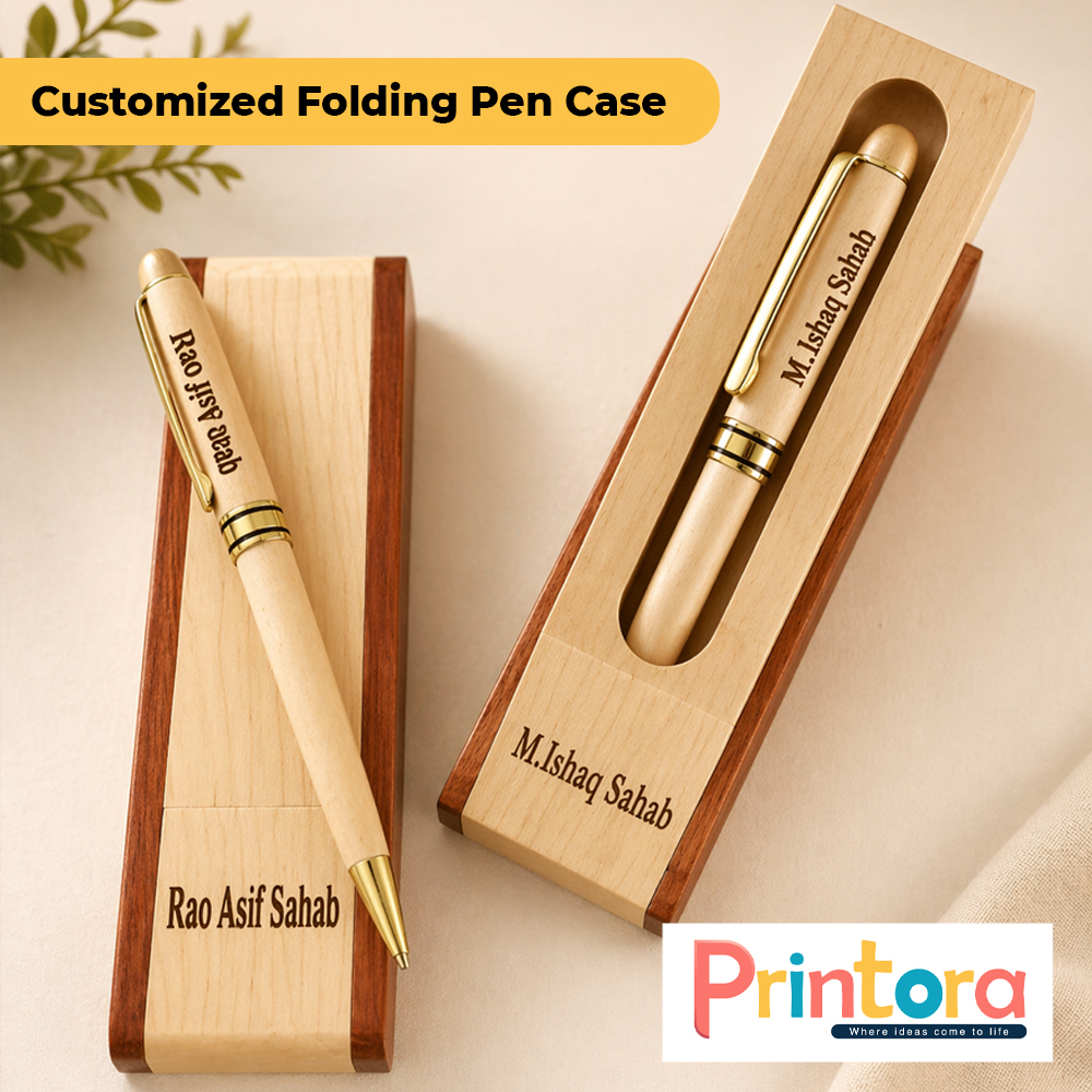 Customized Folding Pen Case with Multiple Slots for Stationery Storage