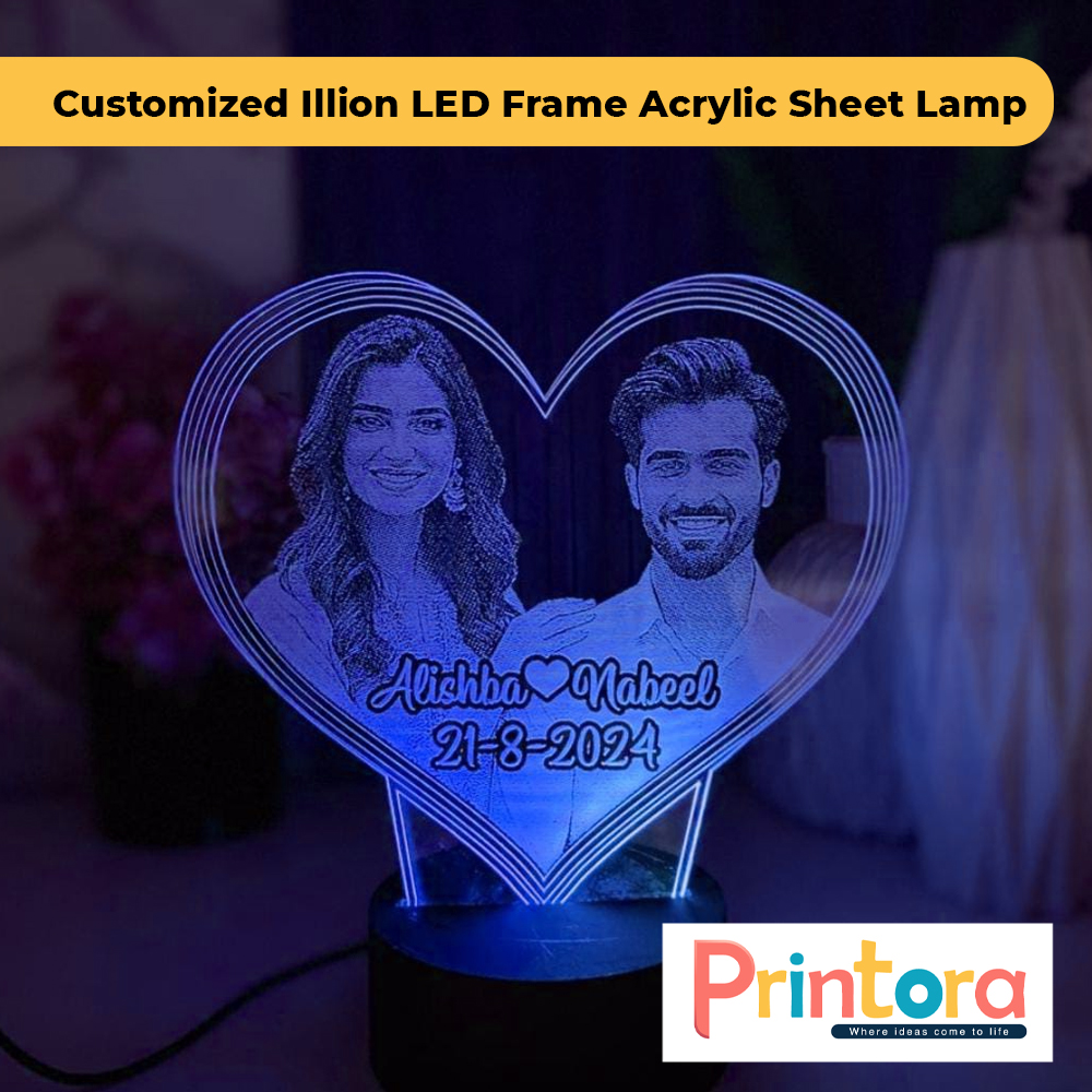 Customized Illion LED Frame Acrylic Sheet Lamp with Personalized Photo