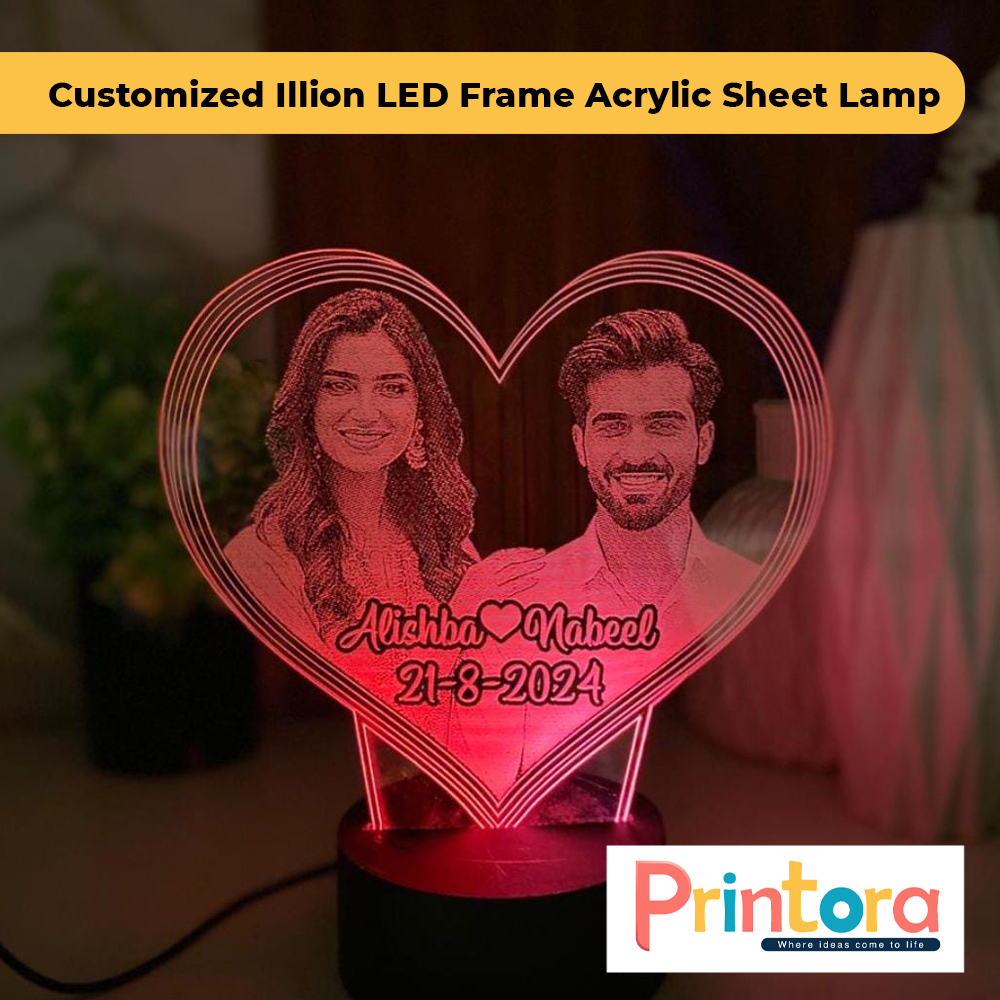 Customized Illion LED Frame Acrylic Sheet Lamp with Personalized Photo