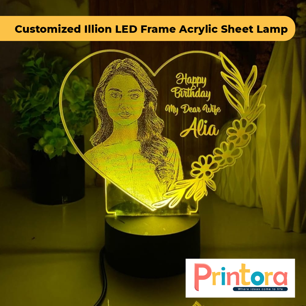 Customized Illion LED Frame Acrylic Sheet Lamp with Personalized Photo