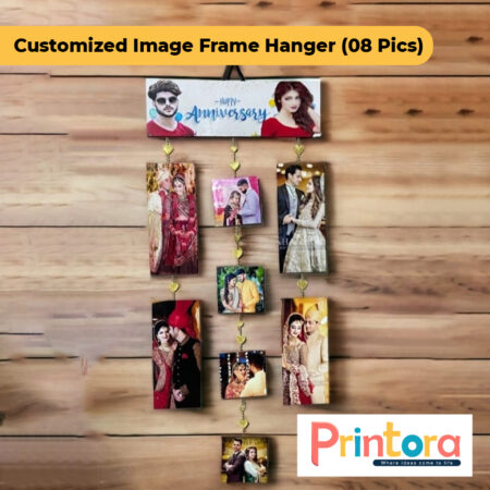 Customized Image Frame Hanger with 8 Personalized Photos