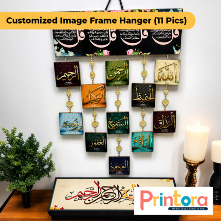 Customized Image Frame Hanger with 11 Personalized Photos
