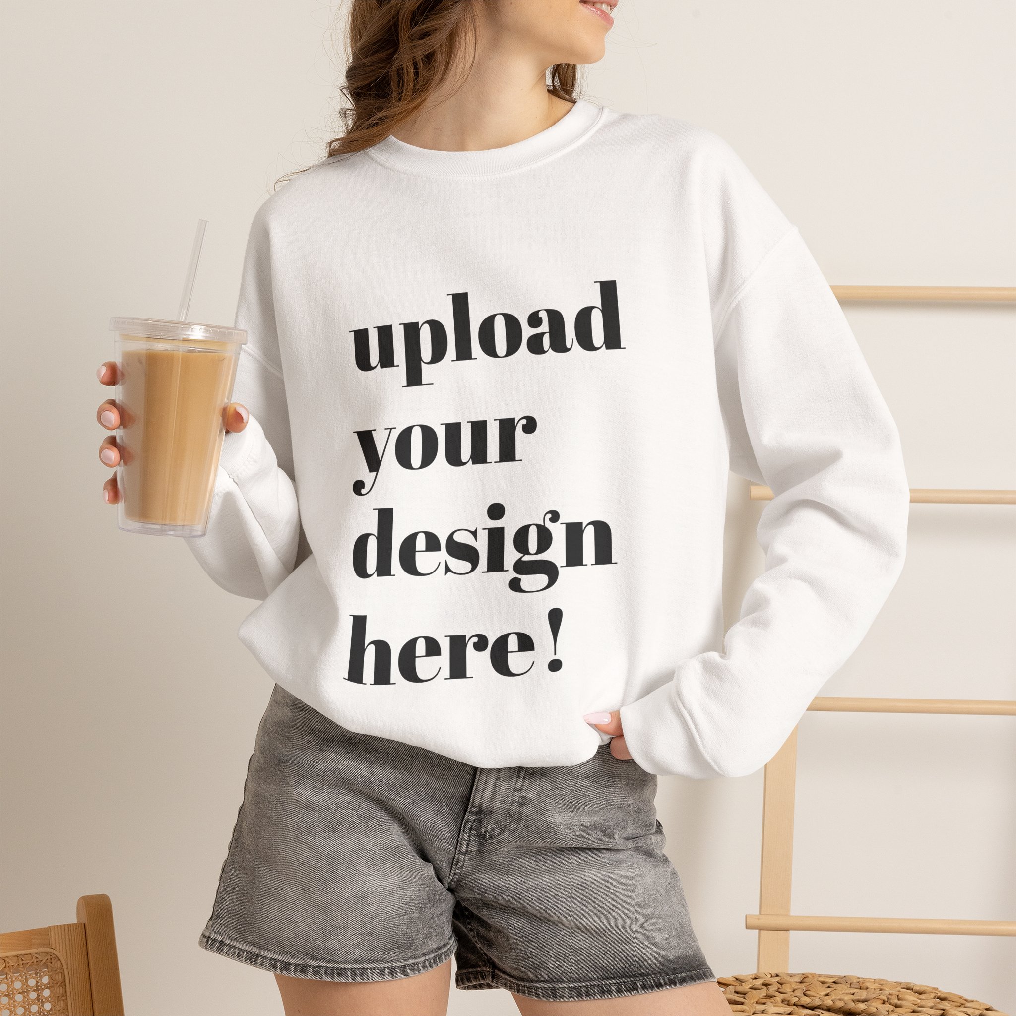 Customized Crewneck Sweatshirt | Full Sleeve – Text, Logo & Design - Image 2
