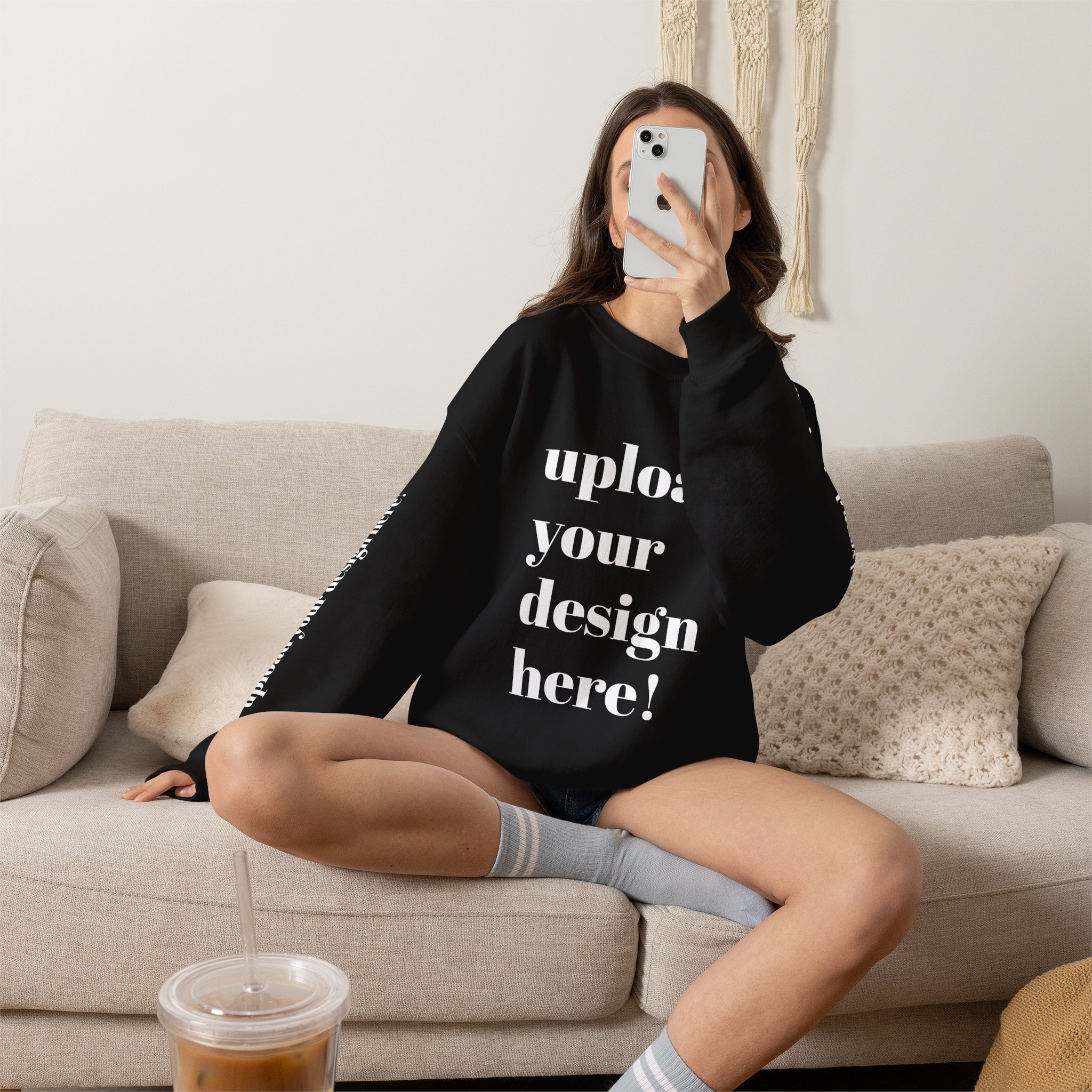 Customized Crewneck Sweatshirt | Full Sleeve – Text, Logo & Design - Image 5